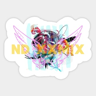 Angel Wings abstract collage Sticker